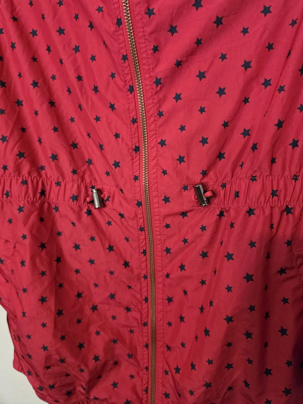 GAP Red Star-Print Hooded Windbreaker Jacket